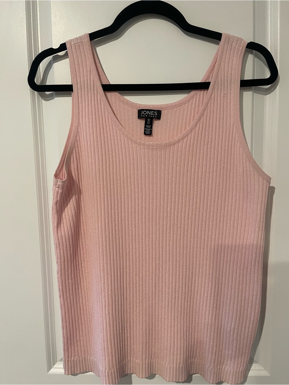 Jones New York Blush Pink Ribbed Tank Top